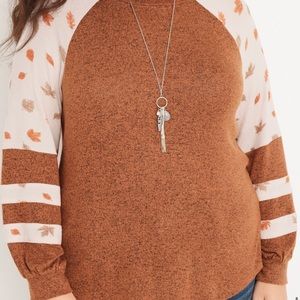 Fall leaves long sleeve top
